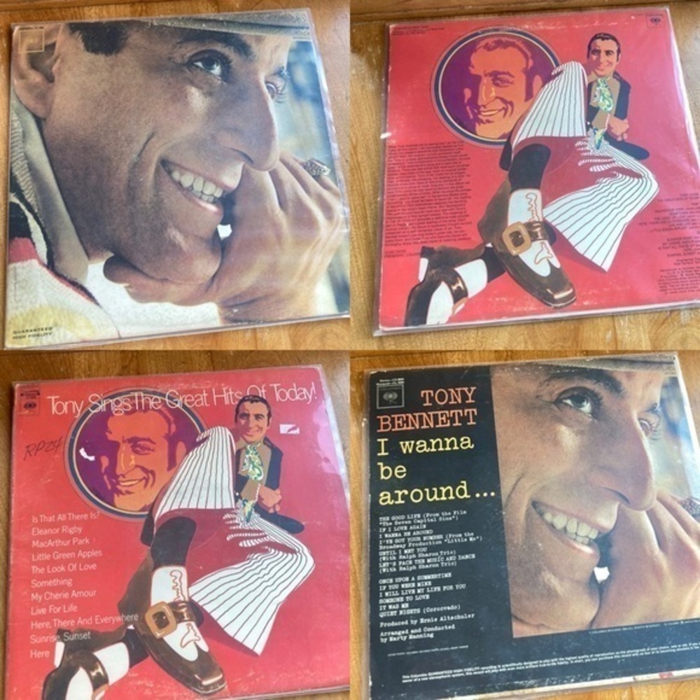 ❤️🥃 2 Tony Bennett records great tunes and great album art💙🩵❤️